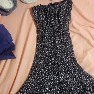 A black and white dress